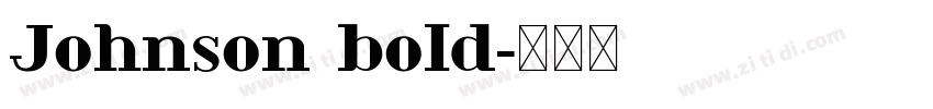 Johnson bold字体转换